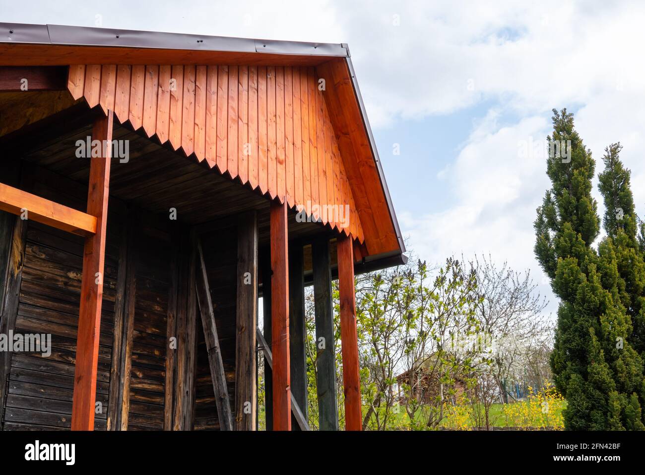 The garden wooden house. Outdoor recreation Stock Photo Alamy