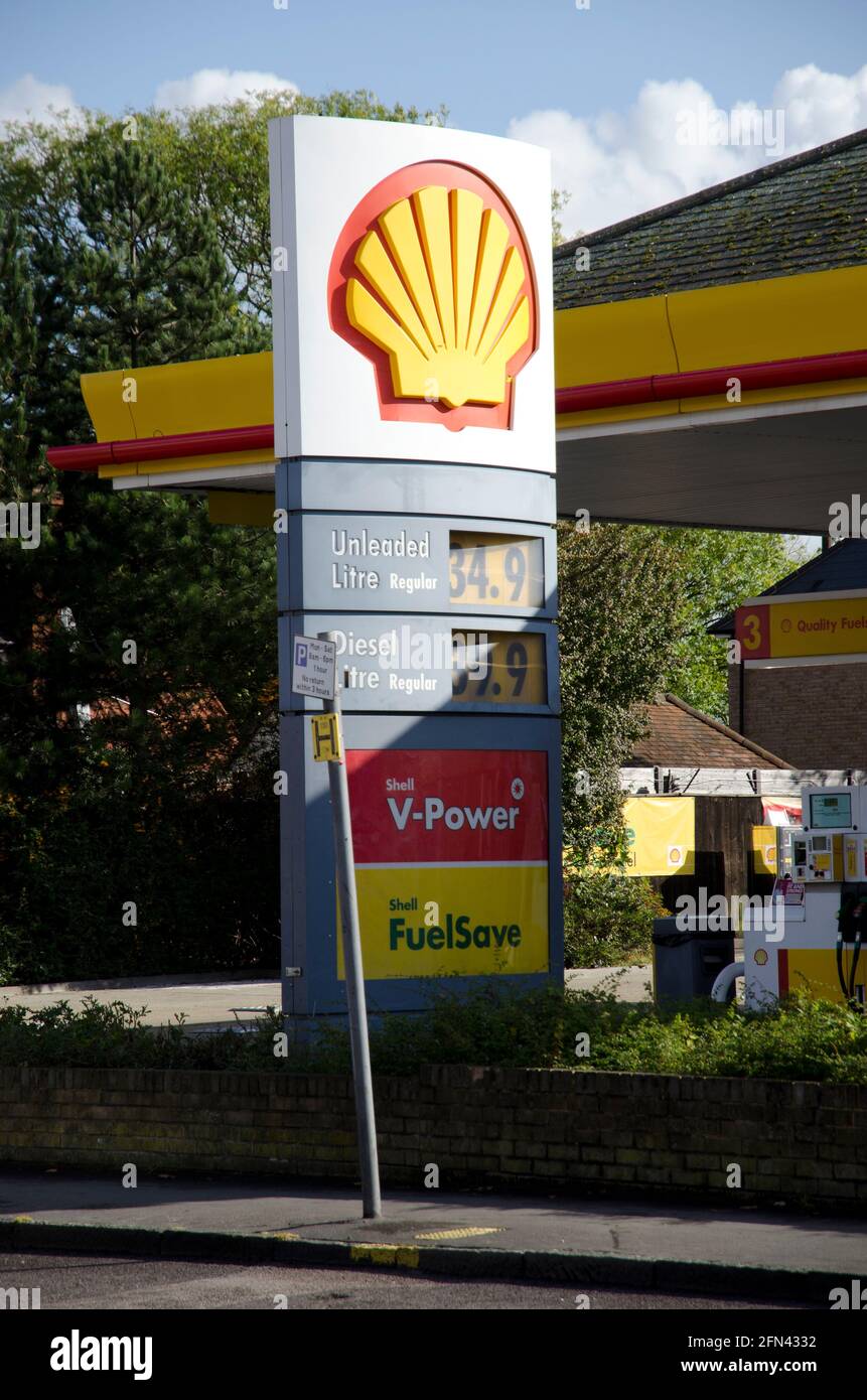 Shell Petrol Station Stock Photo