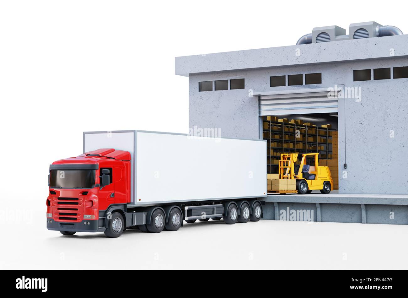 Shipping Logistic Service Concept. 3D illustration Stock Photo