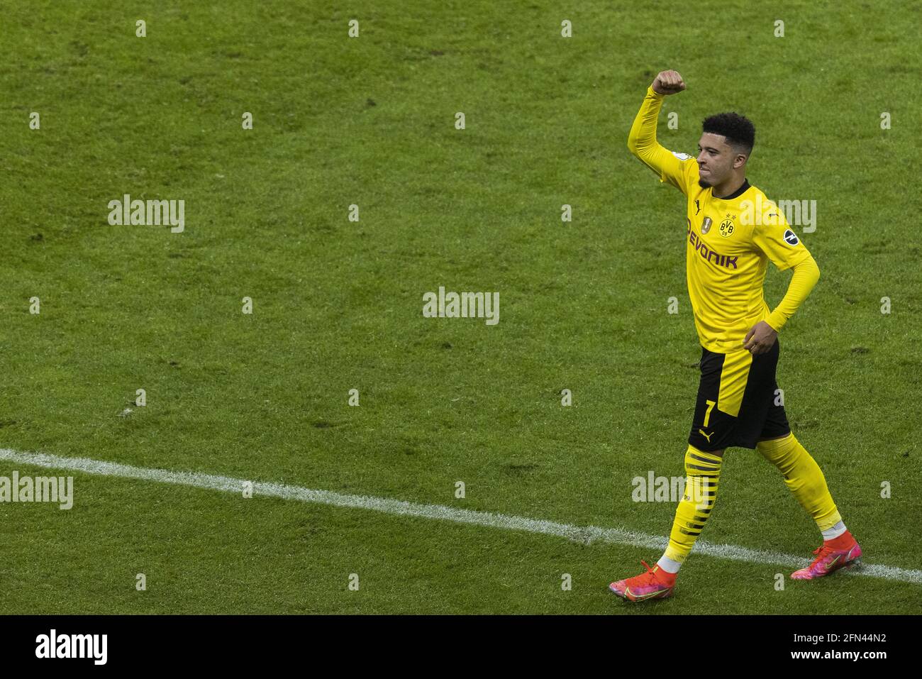 Torjubel: Jadon Malik Sancho (BVB) RB Leipzig - Borussia Dortmund 13.05.2021, Fussball, 1. Bundesliga, Saison 2020/21, DFB, Pokal, Finale  Foto: Morit Stock Photo
