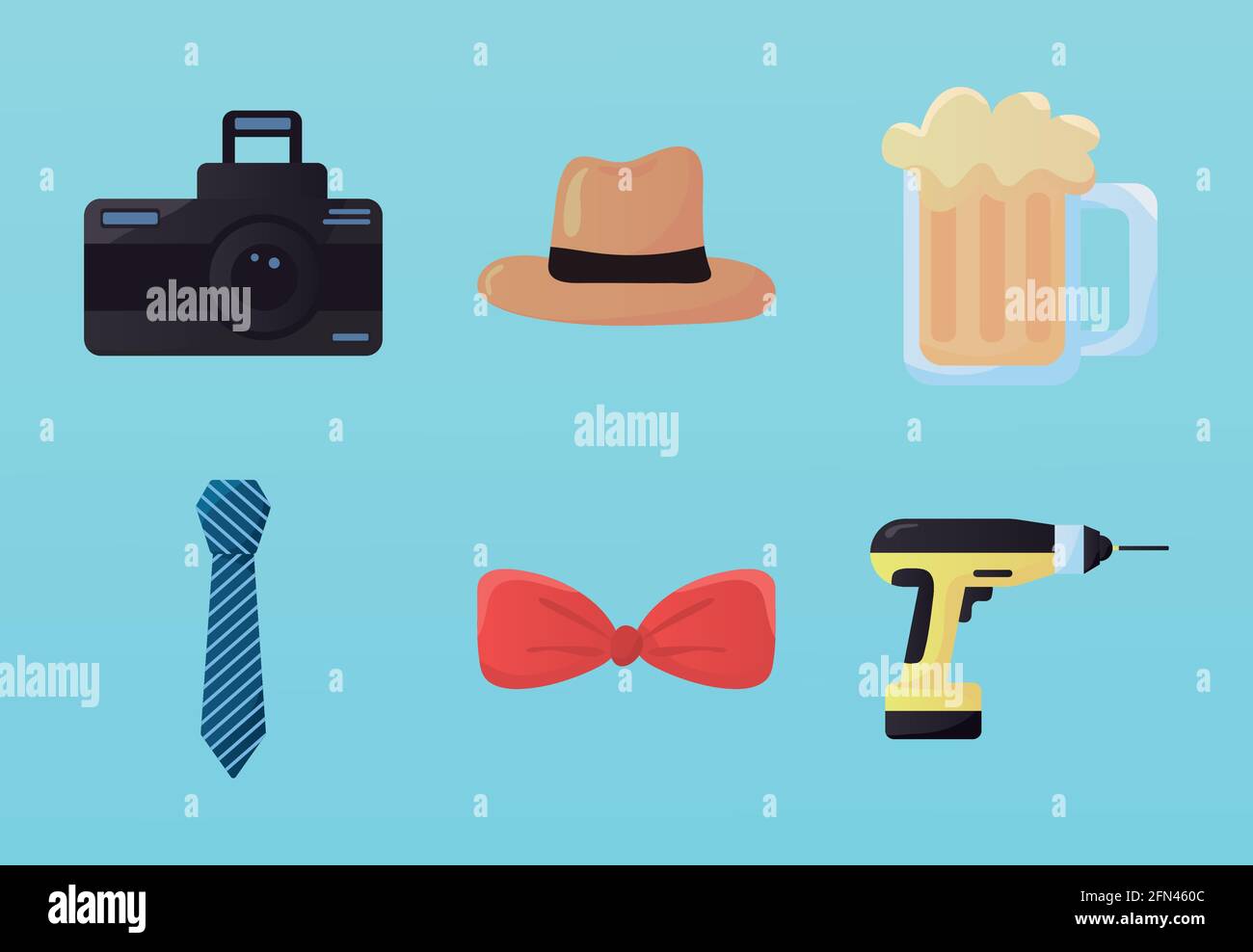 fathers day six icons Stock Vector Image & Art - Alamy
