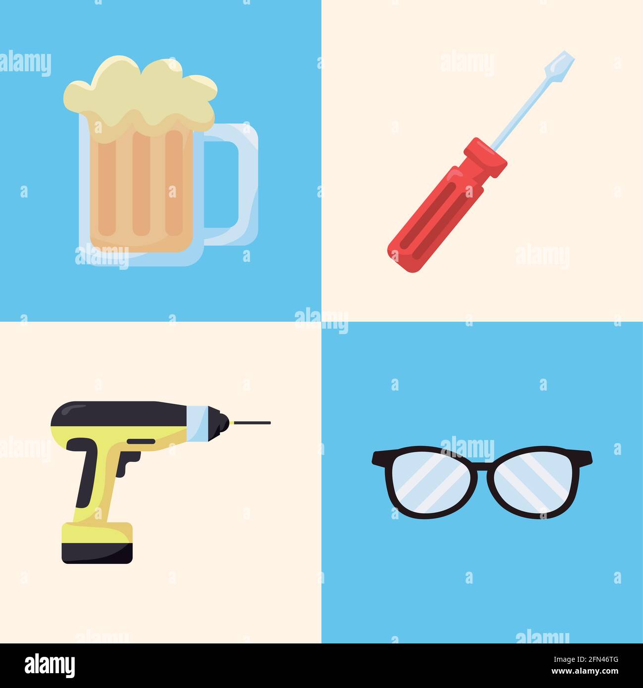 four fathers day icons Stock Vector Image & Art - Alamy