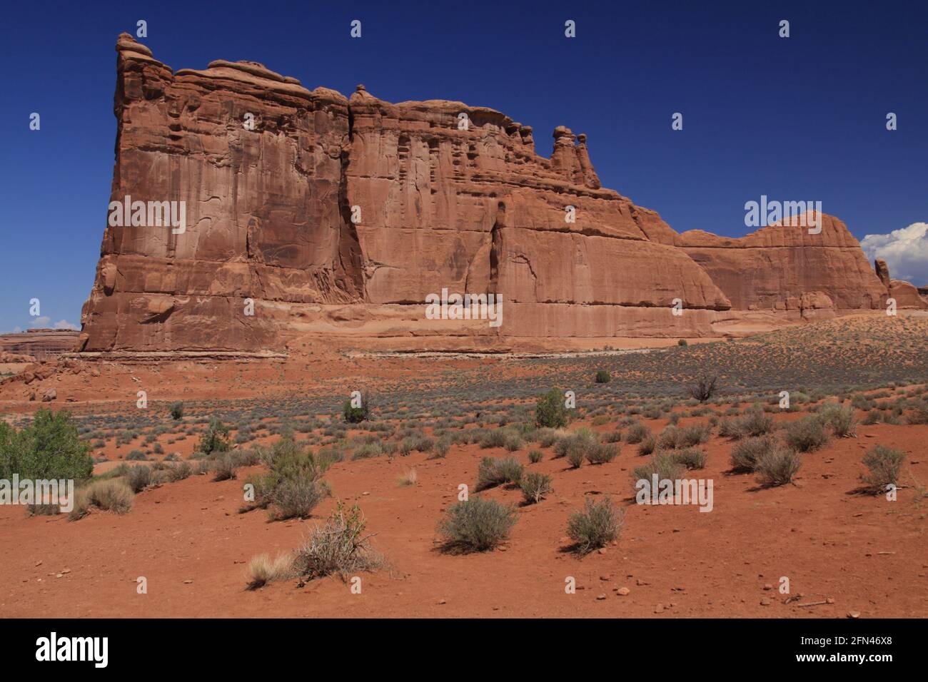 Tower of Babel on Park Avenue Trail in Arches National Park in Utah in the USA Stock Photo