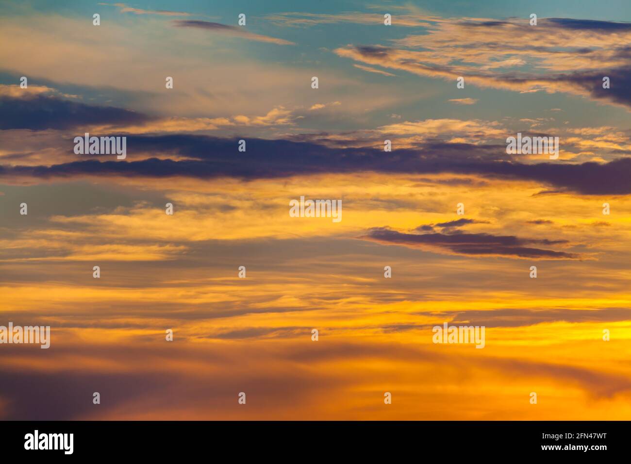 orange sunset sky Dramatic golden sky at the sunrise background Stock ...