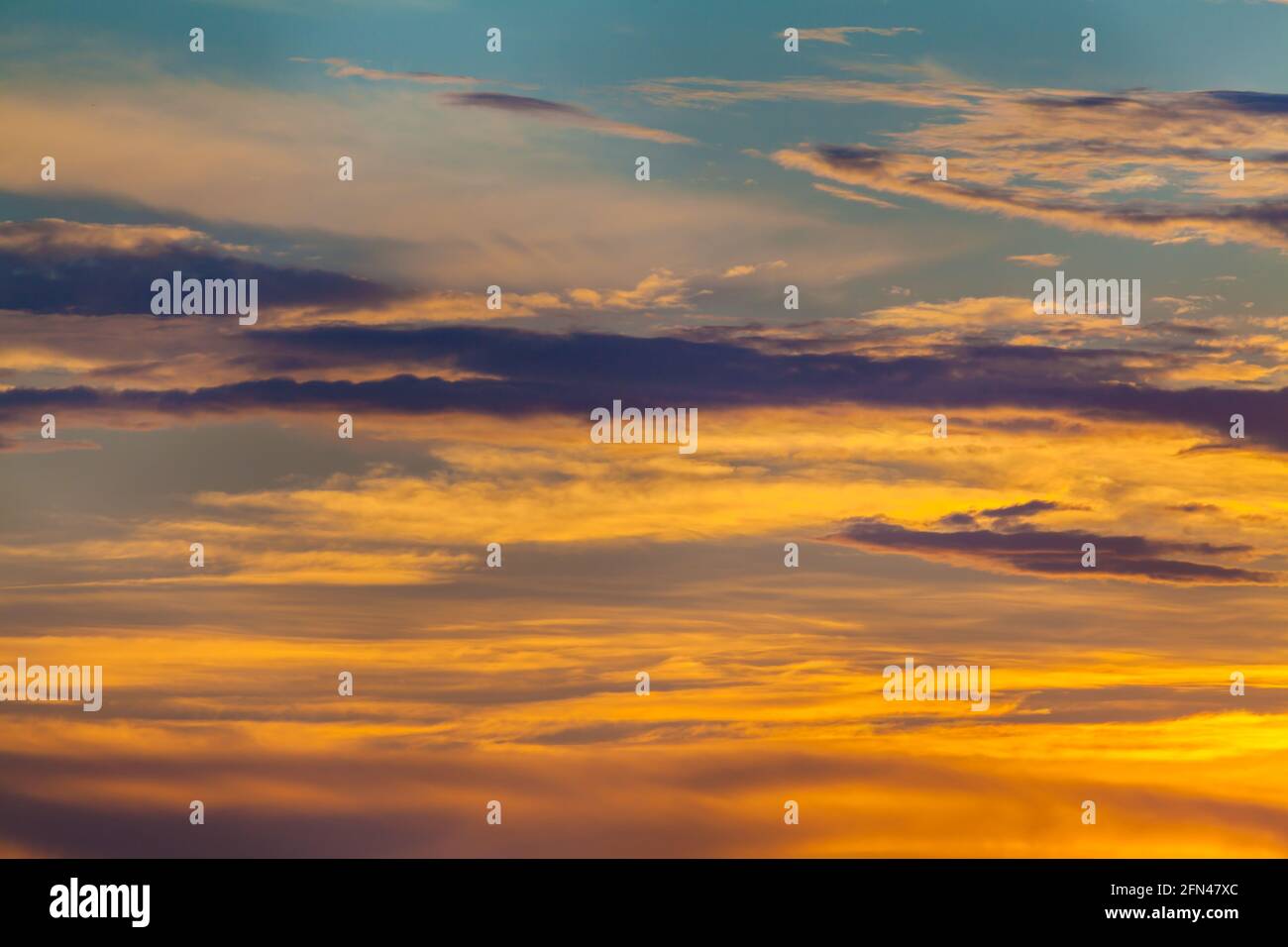 orange sunset sky Dramatic golden sky at the sunrise background Stock ...