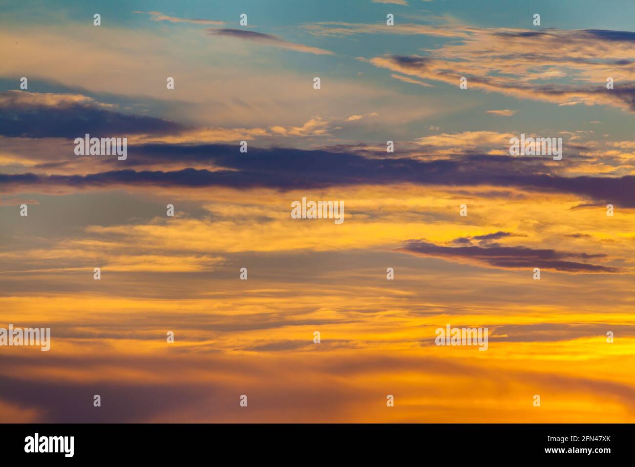 orange sunset sky Dramatic golden sky at the sunrise background Stock ...