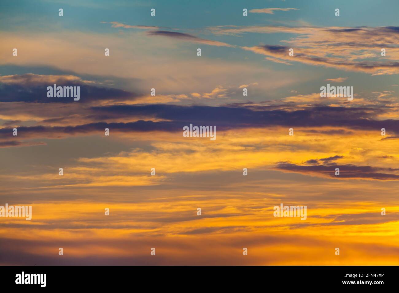 orange sunset sky Dramatic golden sky at the sunrise background Stock ...