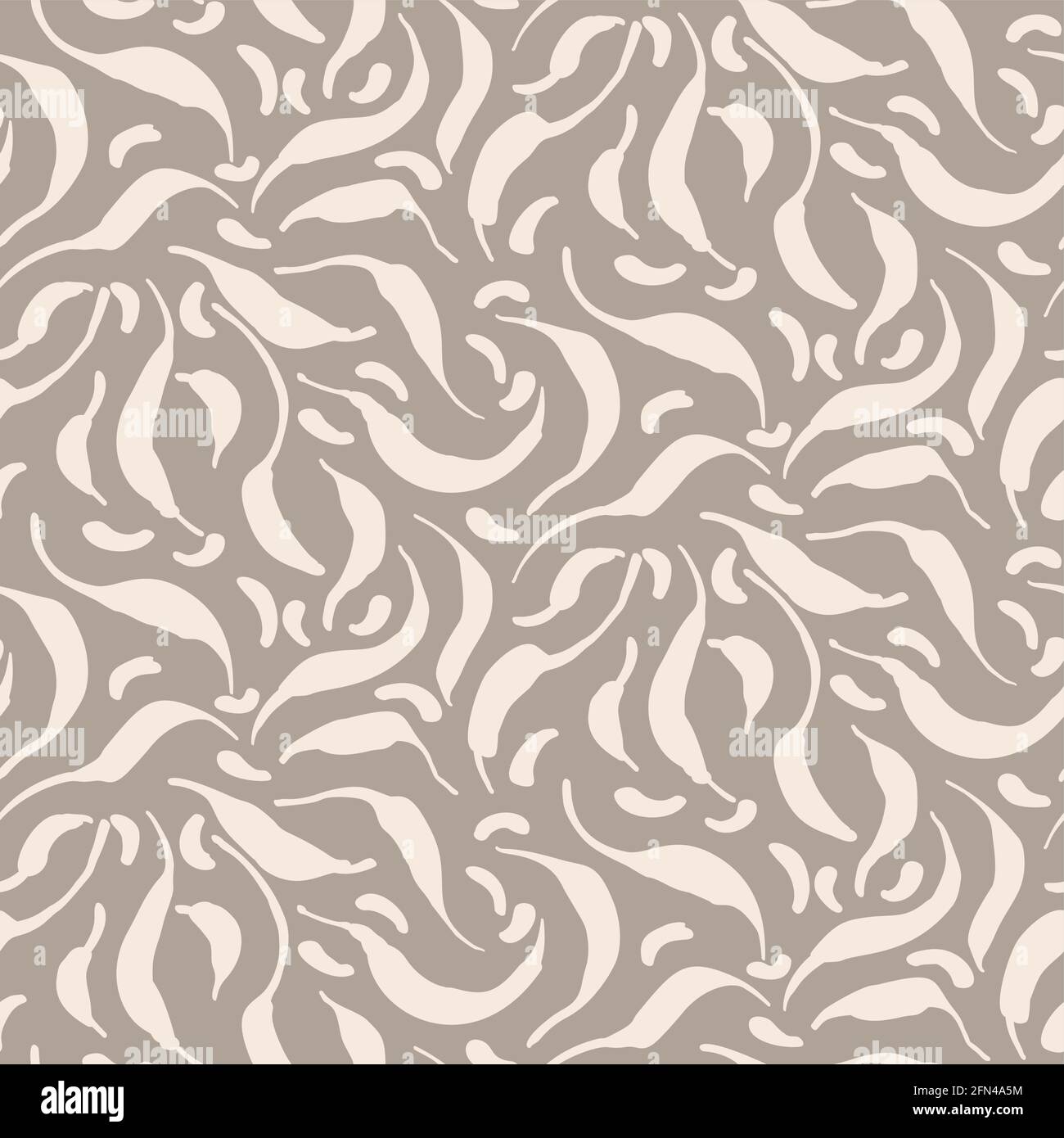 Seamless minimalist doodle leaf pattern background. Calm boho earthy tone color  wallpaper. Simple modern scandi unisex flower design. Organic childish  Stock Vector Image & Art - Alamy
