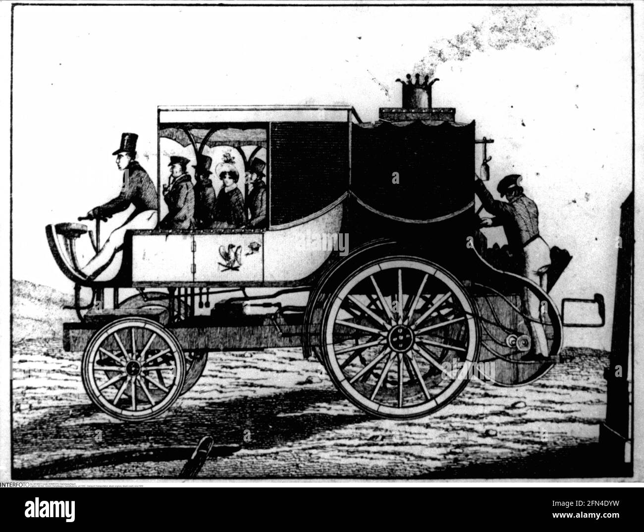 transport / transportation, steam engines, steam coach, circa 1850, ADDITIONAL-RIGHTS-CLEARANCE-INFO-NOT-AVAILABLE Stock Photo