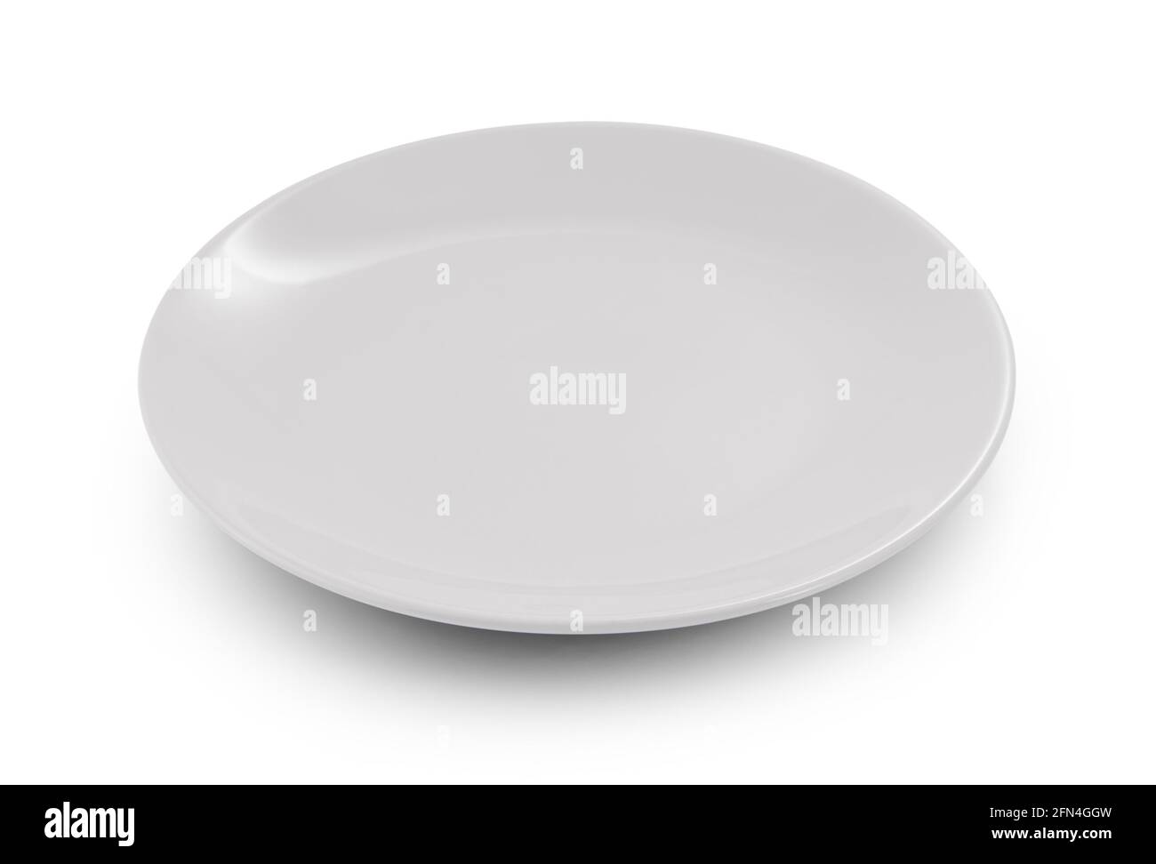 empty plate isolated on white background Stock Photo - Alamy