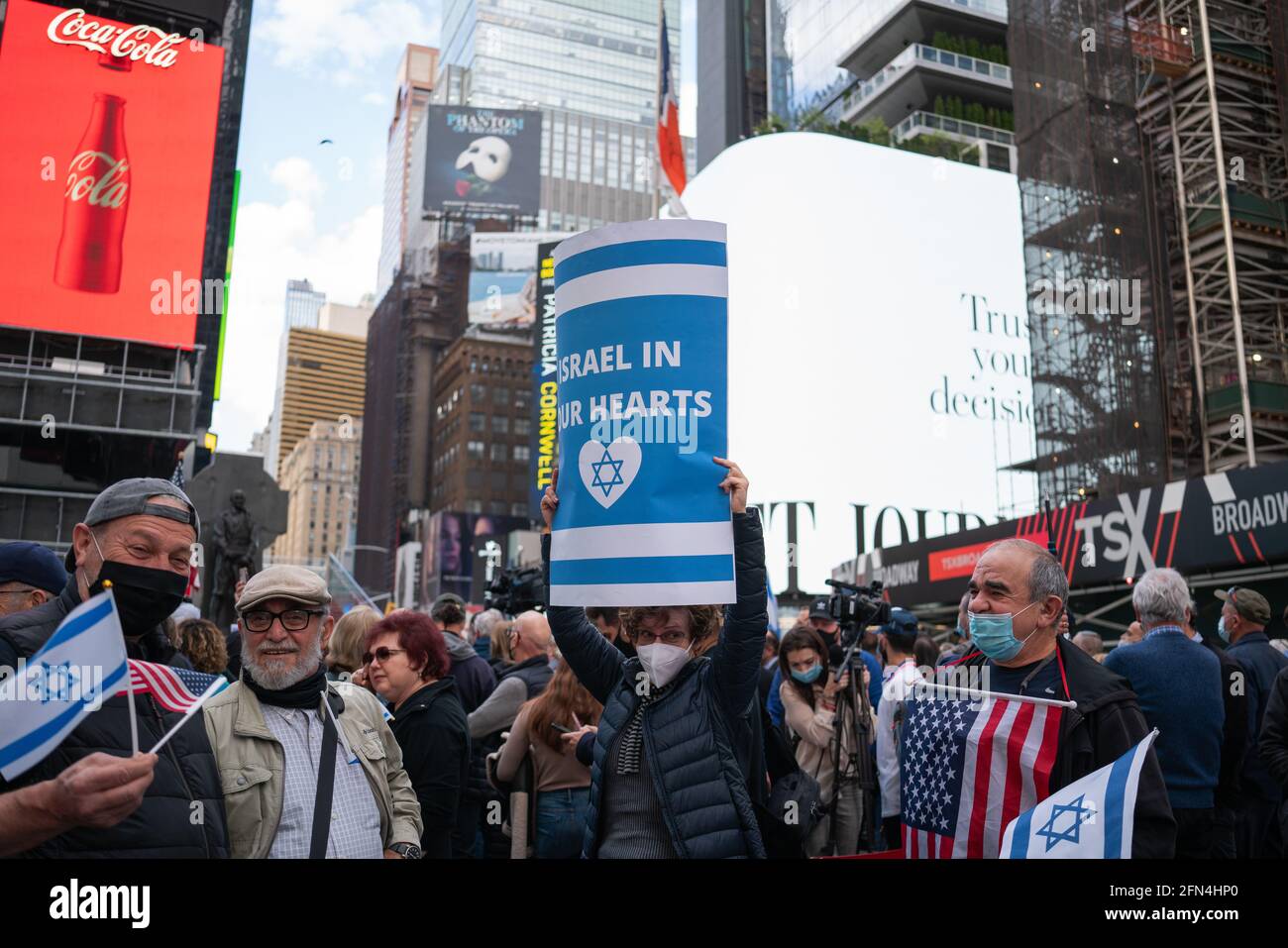 New York City, United States. 12th May, 2021. Israelis and Palestinians ...