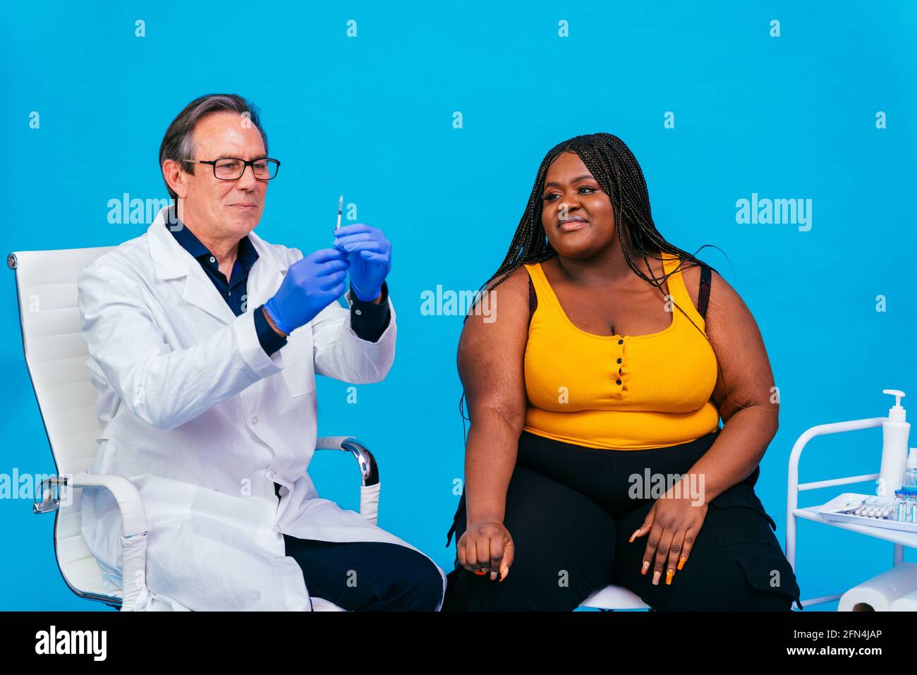 Covid-19 ( coronavirus) vaccination campaign in a clinic - People ...