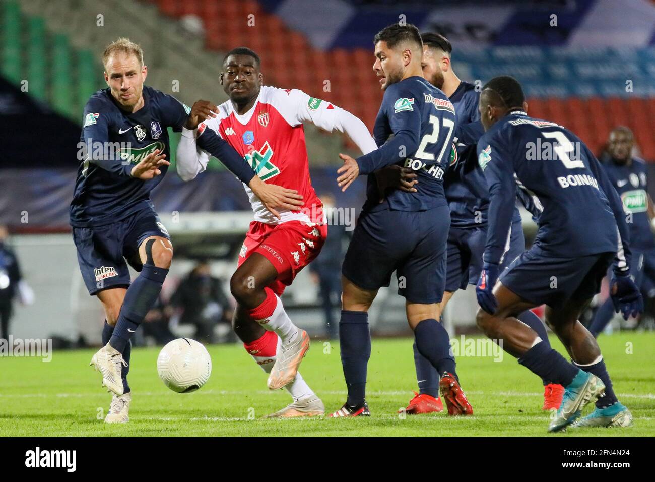 Semi-final of the French Football Cup, GFA Rumilly Vallières v AS Monaco at  the Palais