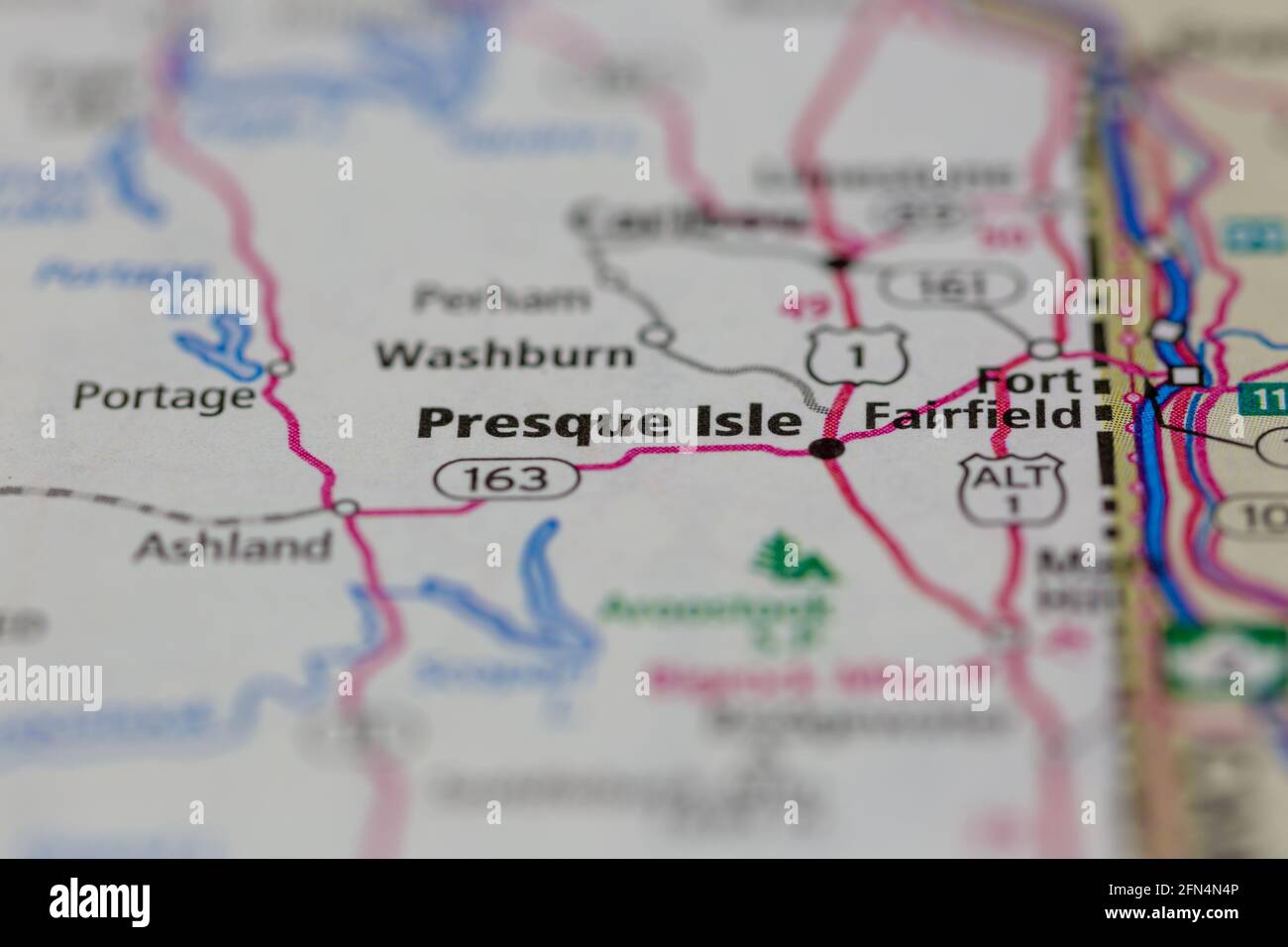 Presque isle maine map hires stock photography and images Alamy