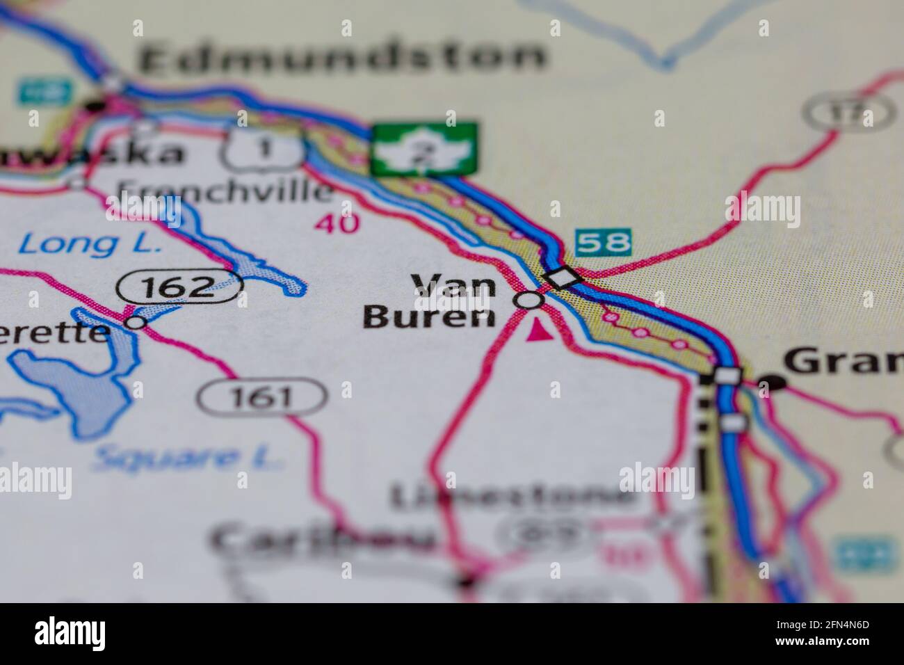 Van Buren Maine Map Van Buren Maine Usa Shown On A Geography Map Or Road Map Stock Photo - Alamy