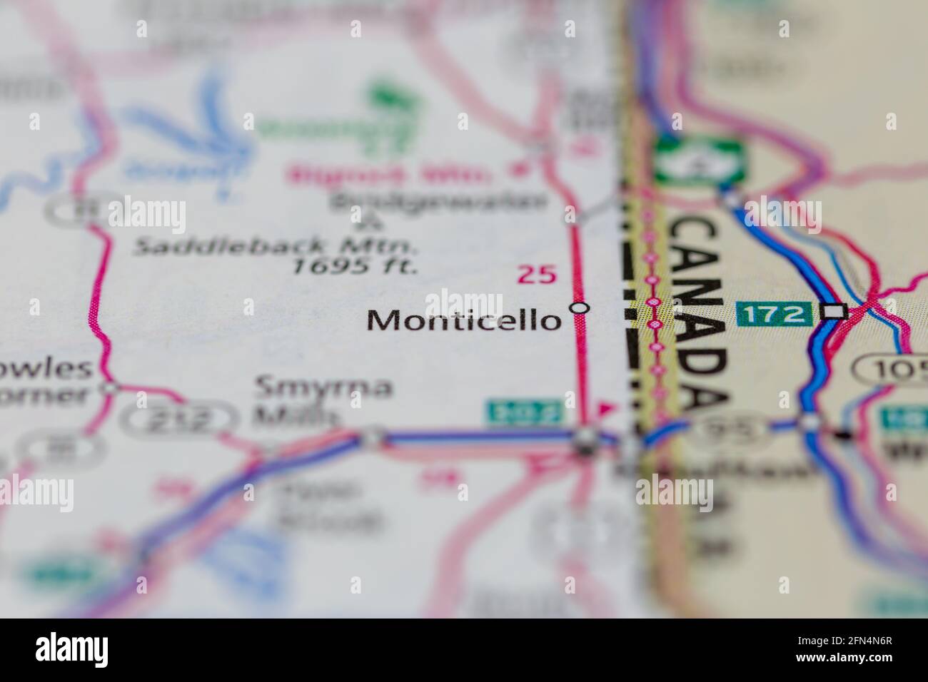 Map of monticello maine hires stock photography and images Alamy