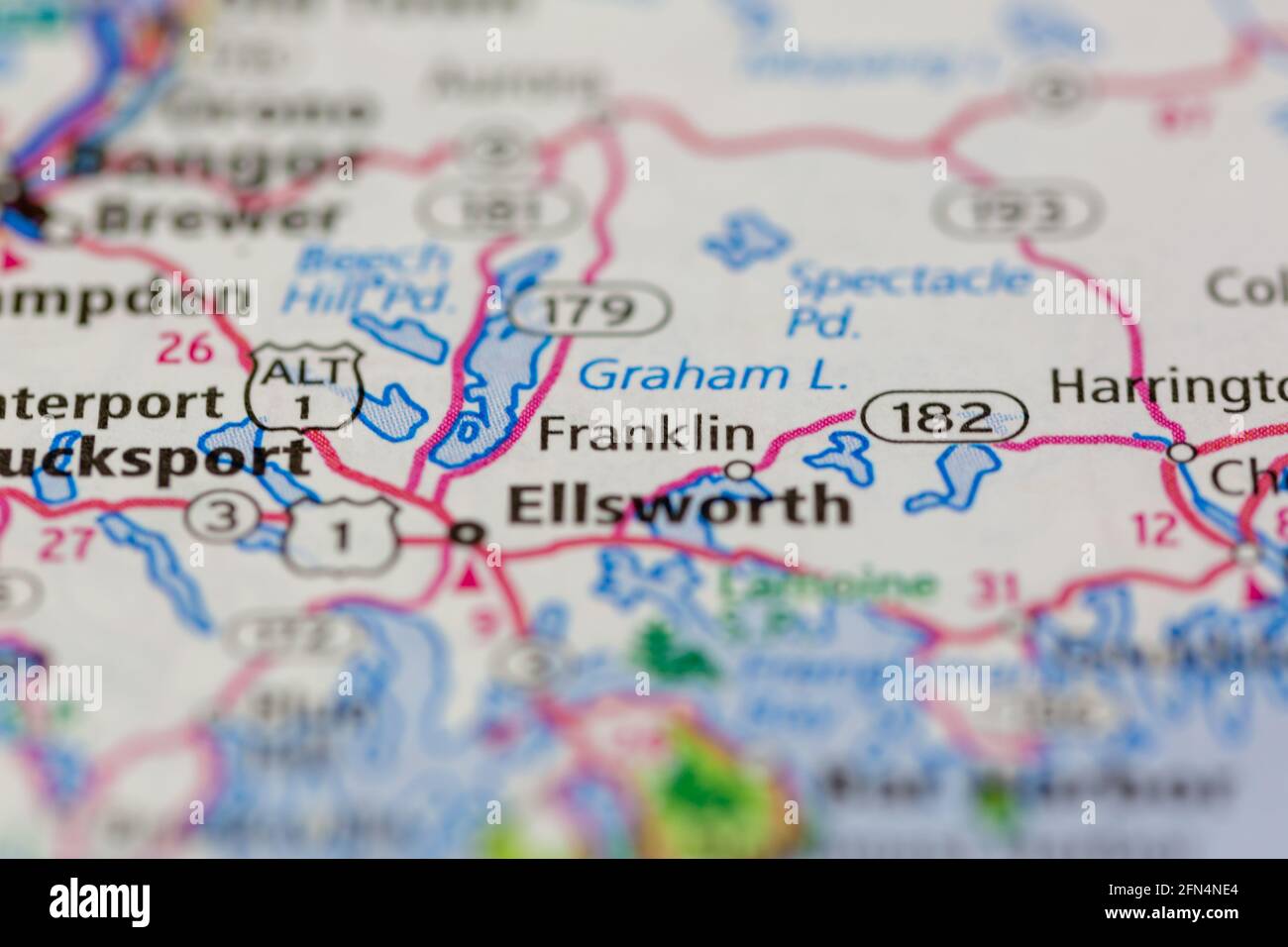 Franklin maine map hires stock photography and images Alamy
