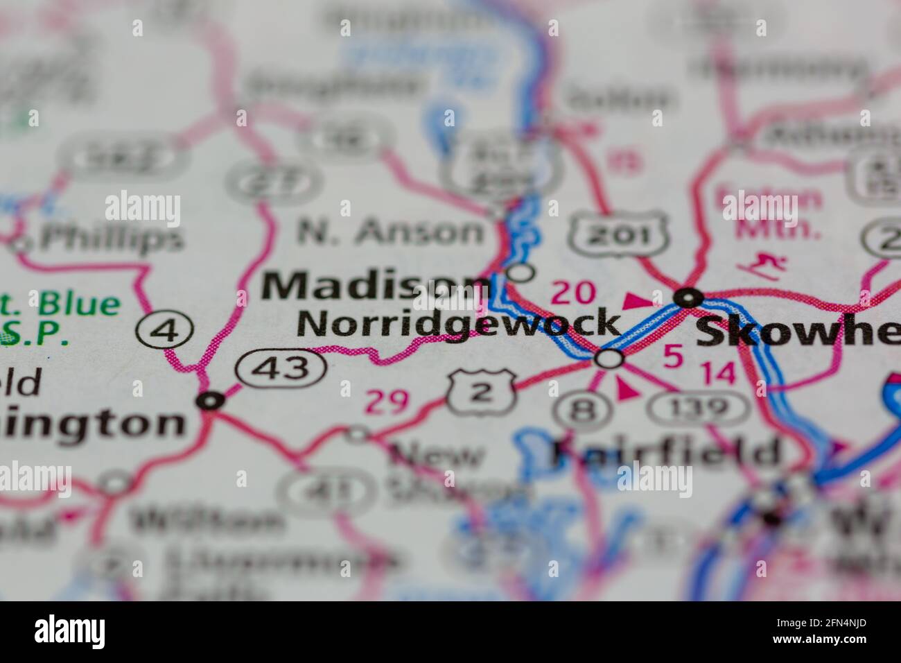 Norridgewock maine map hires stock photography and images Alamy