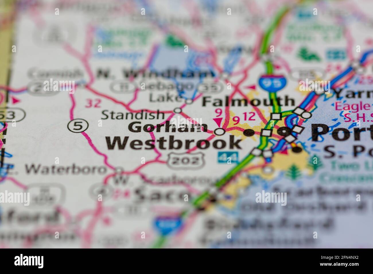 Gorham maine on a map hires stock photography and images Alamy