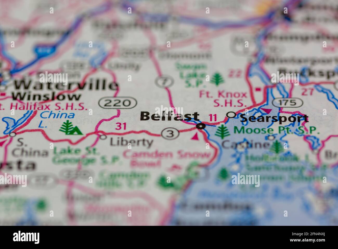 Belfast maine map