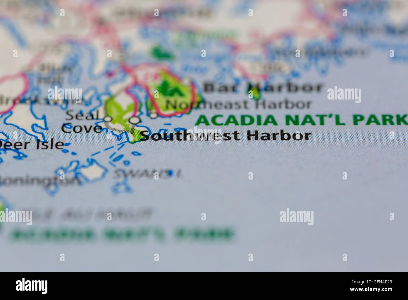 Map of southwest harbor maine hires stock photography and images Alamy