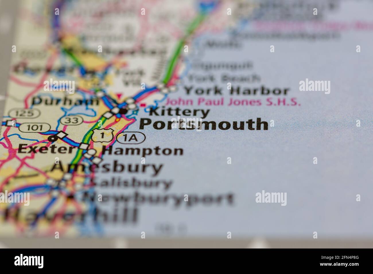 High-resolution map of Portsmouth, Maine