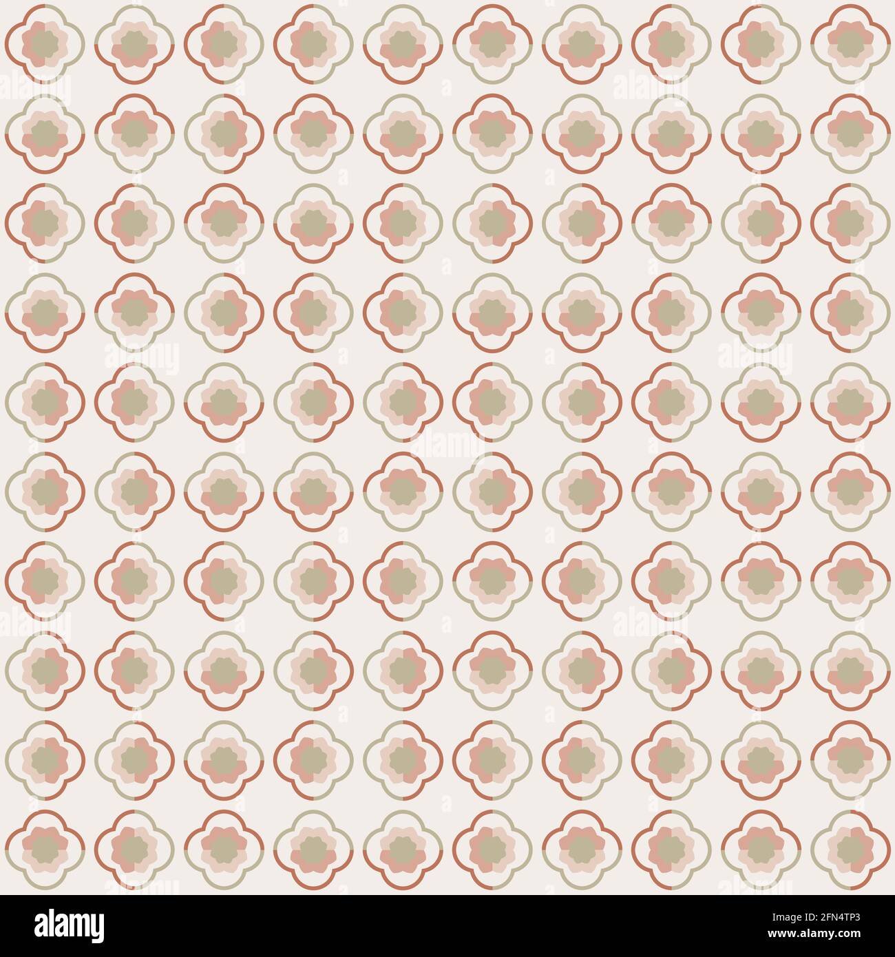 A simple classic quatrefoil shapes vector pattern Stock Vector