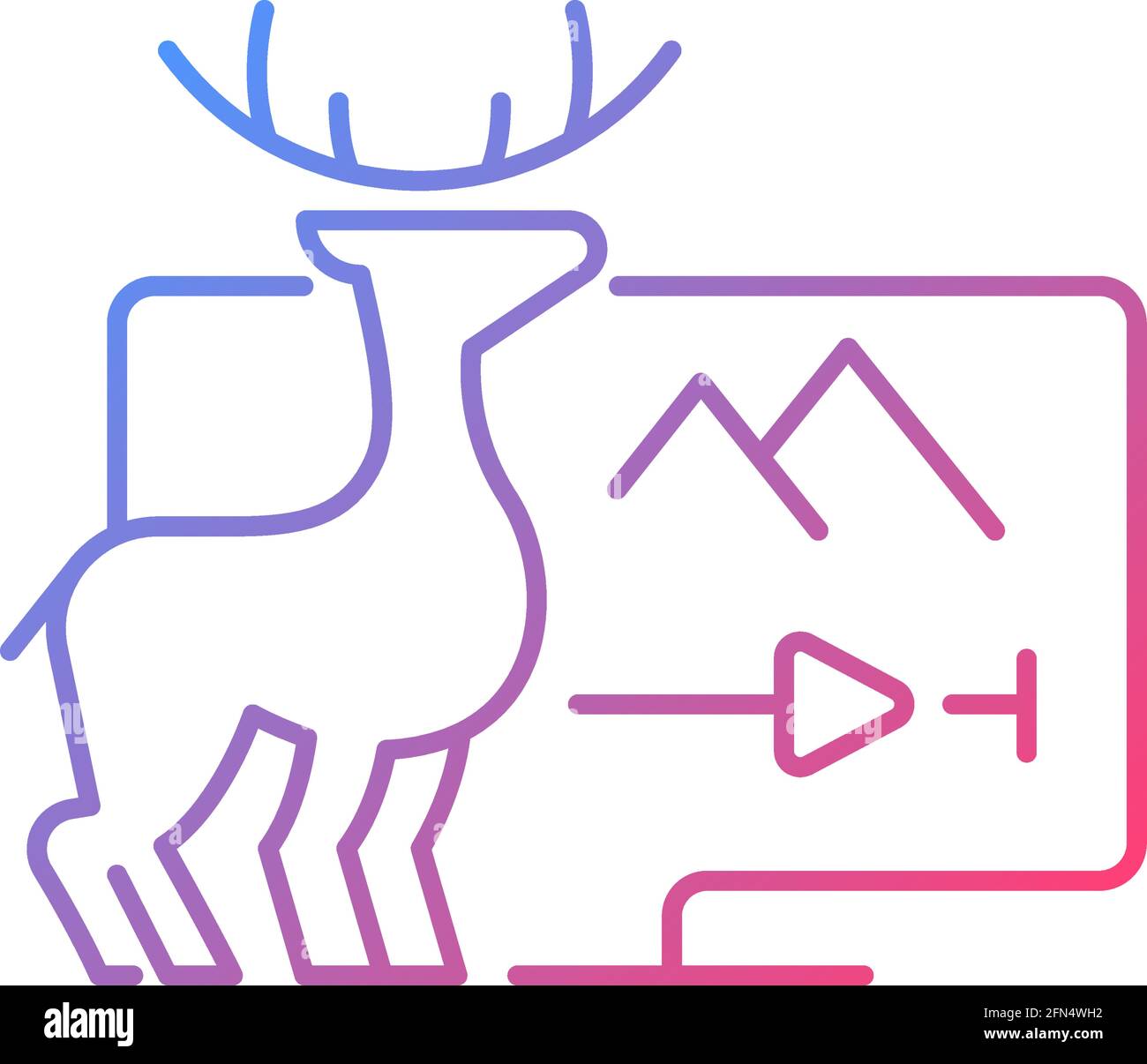 Documentaries streaming gradient linear vector icon Stock Vector