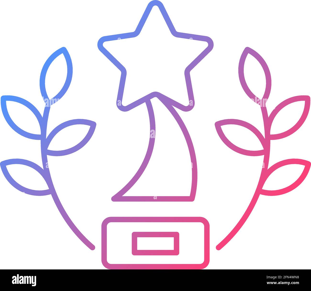Award-winning content gradient linear vector icon Stock Vector