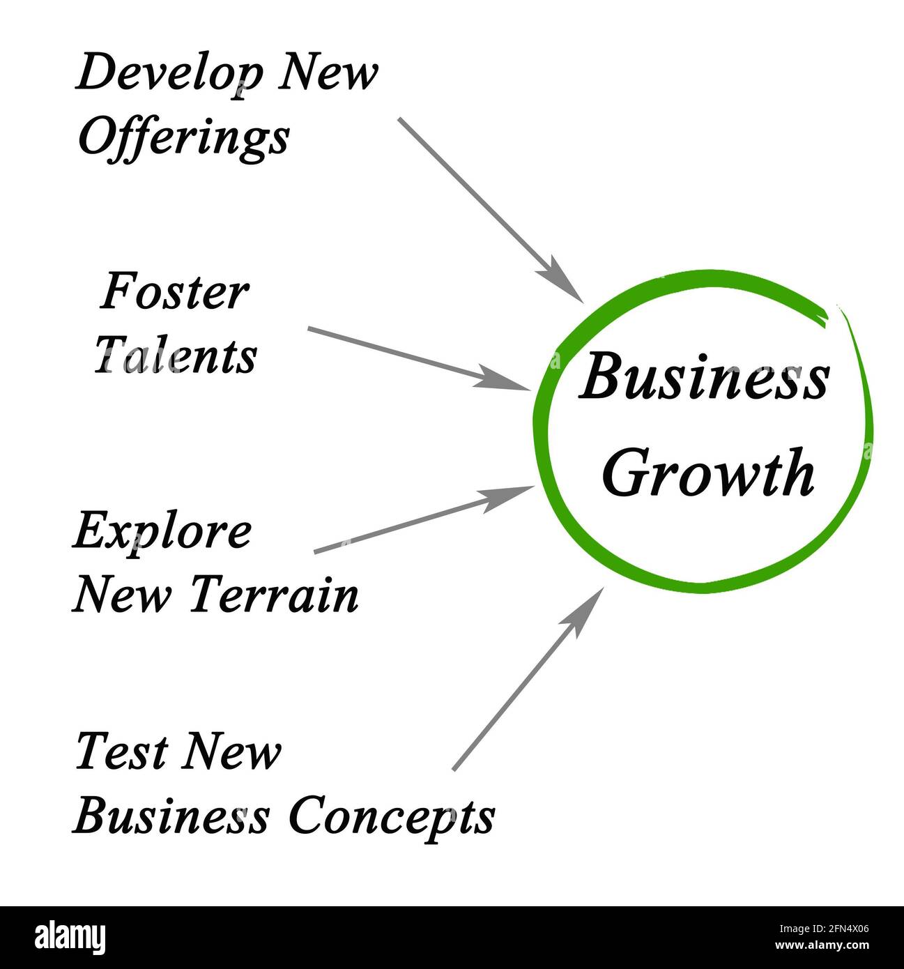 Four drivers of business growth Stock Photo Alamy