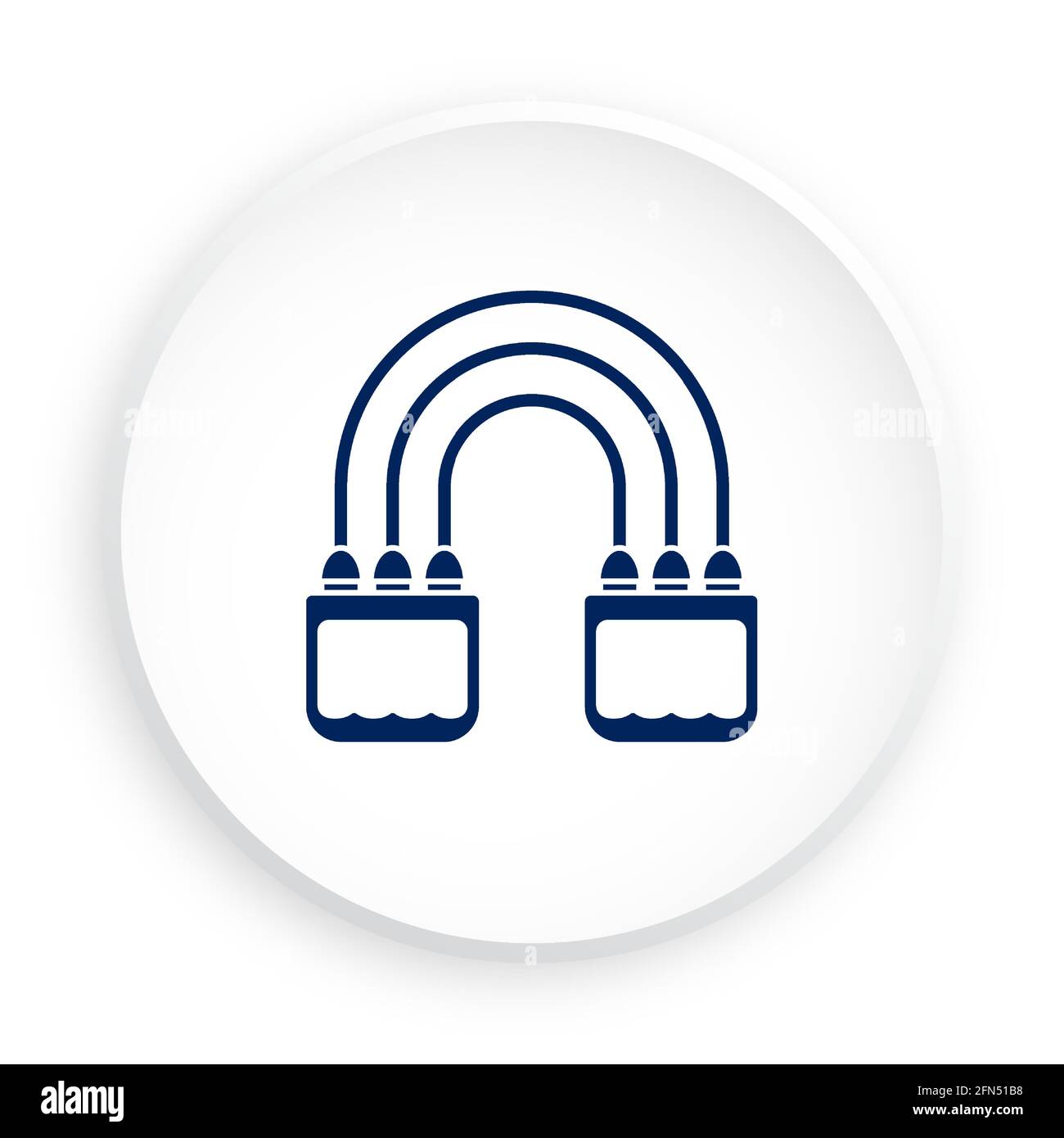 sports elastic expander for arms and chest icon in neomorphism style ...