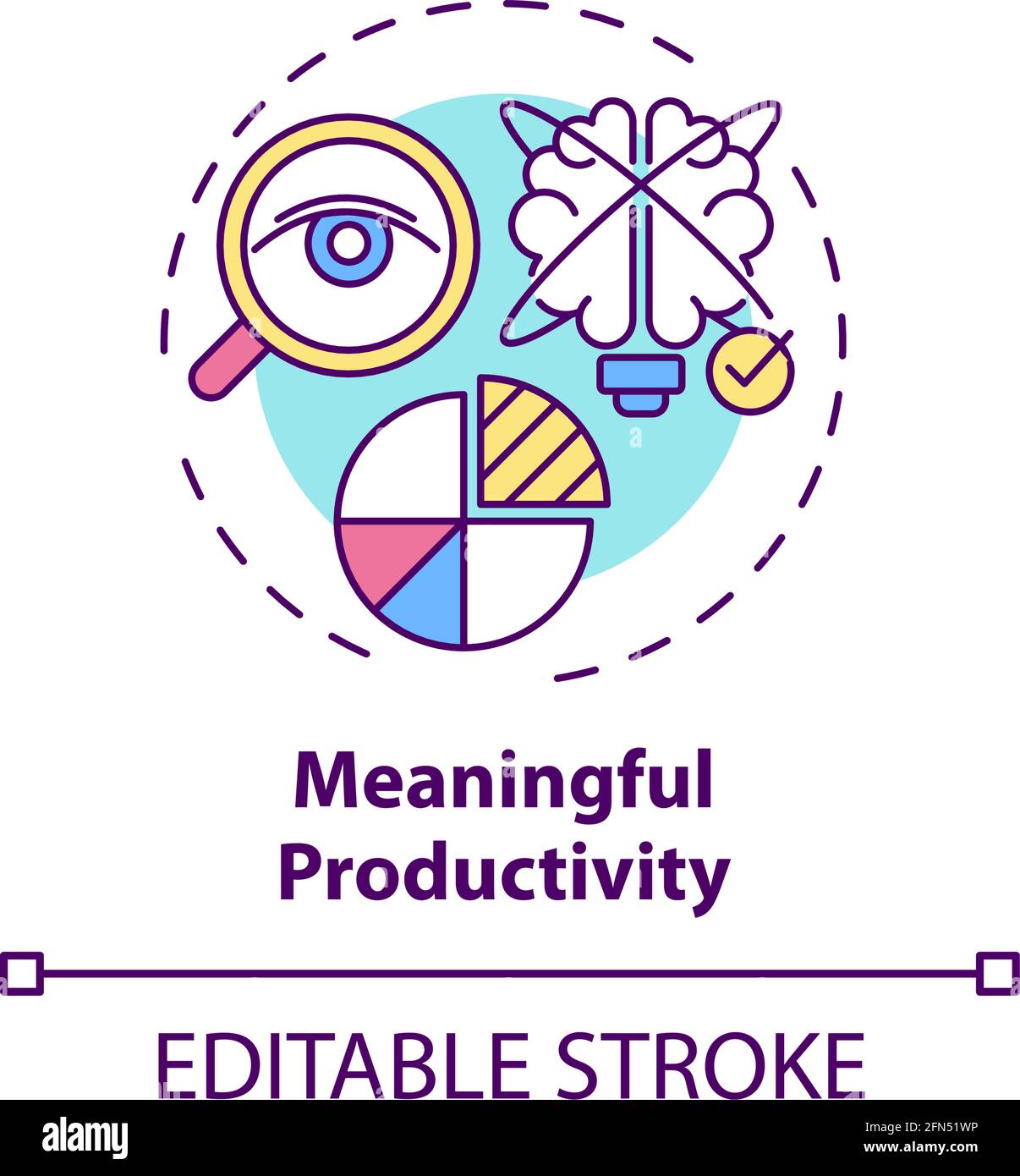 Meaningful productivity concept icon Stock Vector