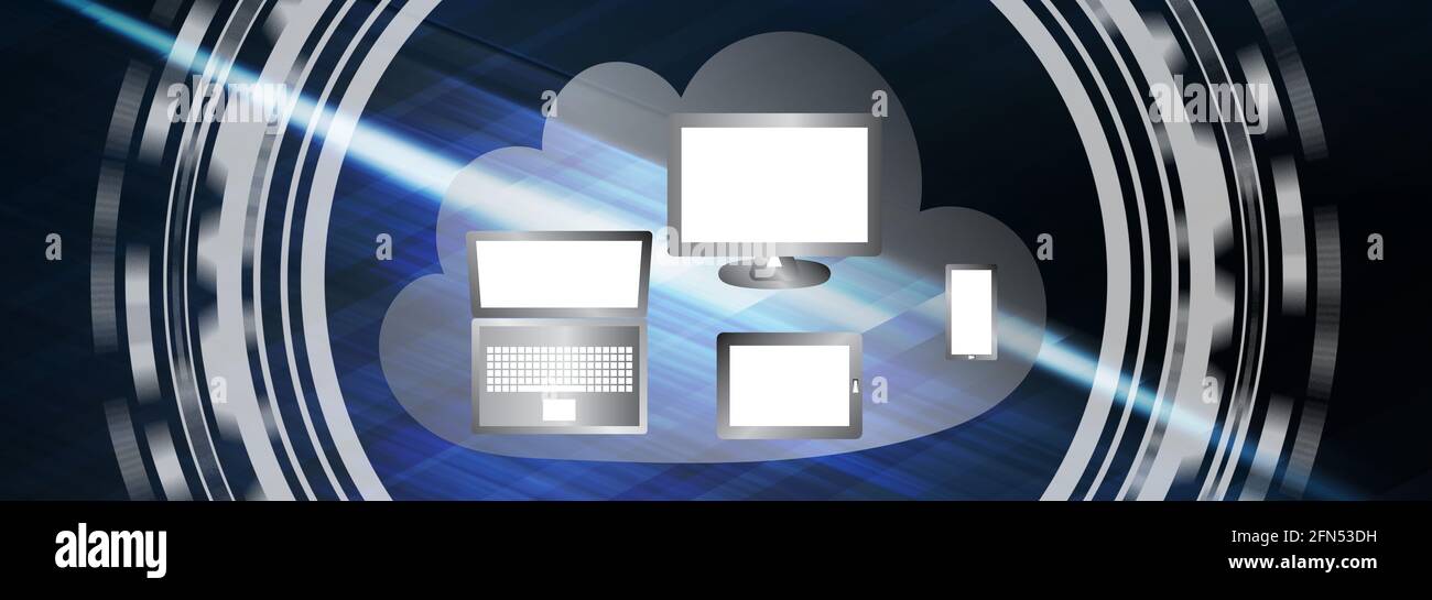 Illustration of a devices connection concept Stock Photo Alamy