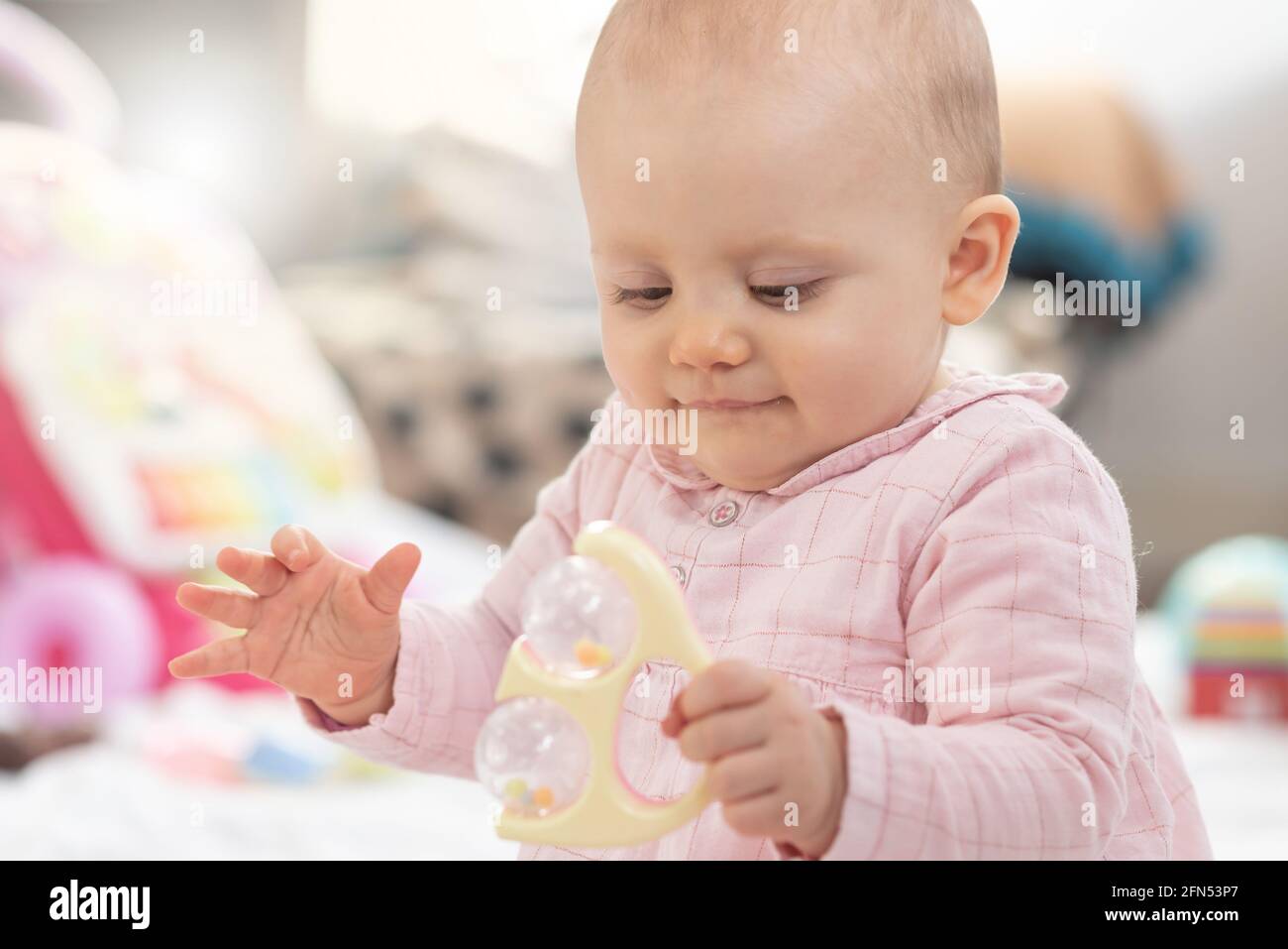 Portrait of little cute baby girl Stock Photo - Alamy