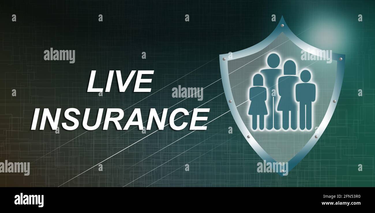 Illustration of a life insurance concept Stock Photo Alamy