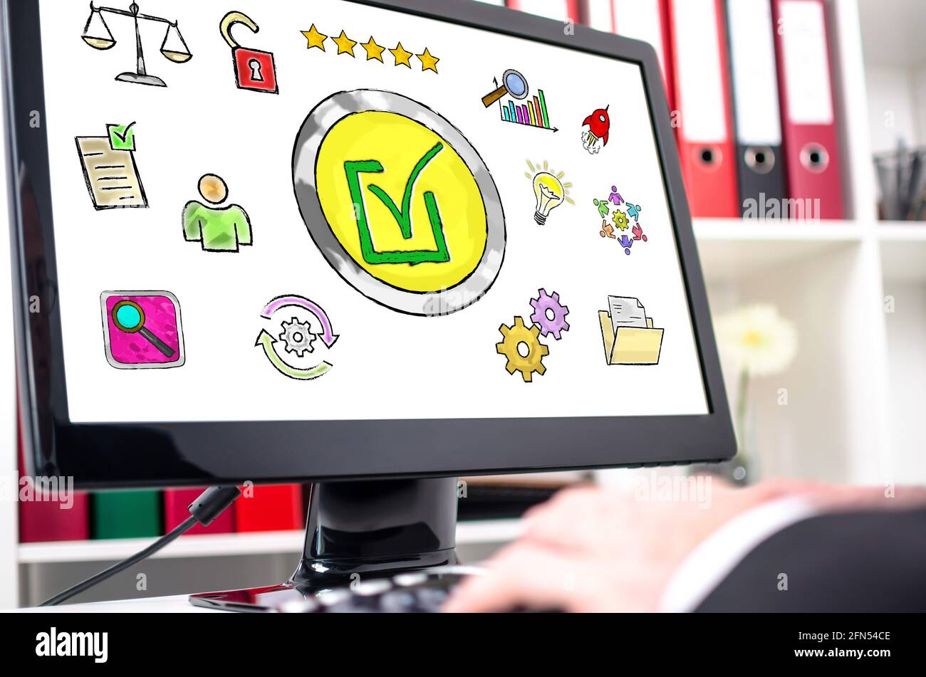 Validation concept shown on a computer screen Stock Photo