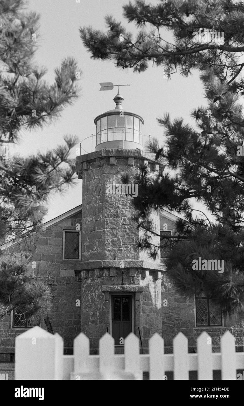 Stonington Harbor Lighthouse, Stonington, CT, November 1992. Part of a