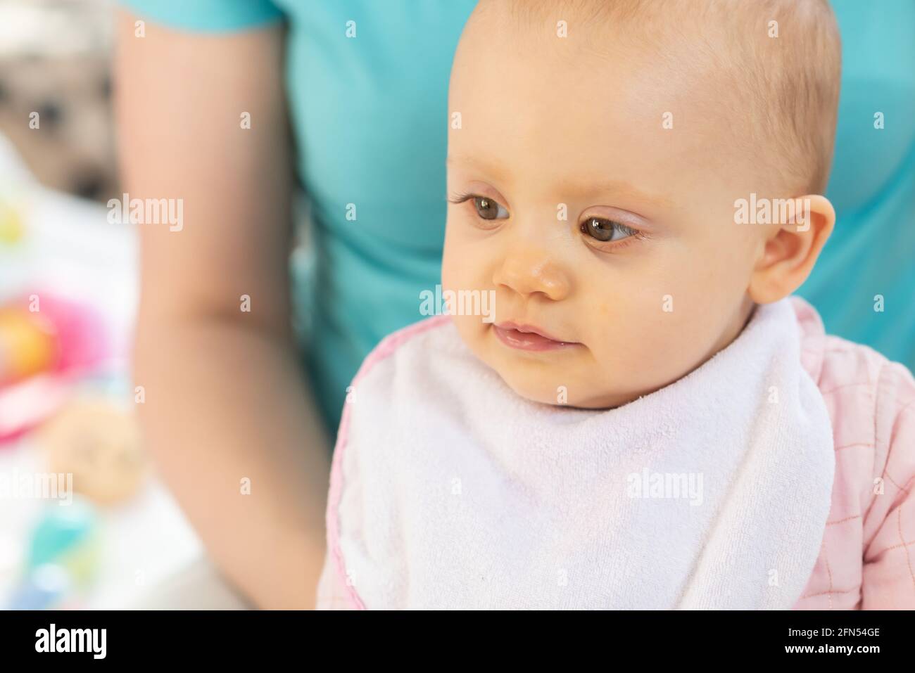 Portrait of little cute baby girl Stock Photo - Alamy