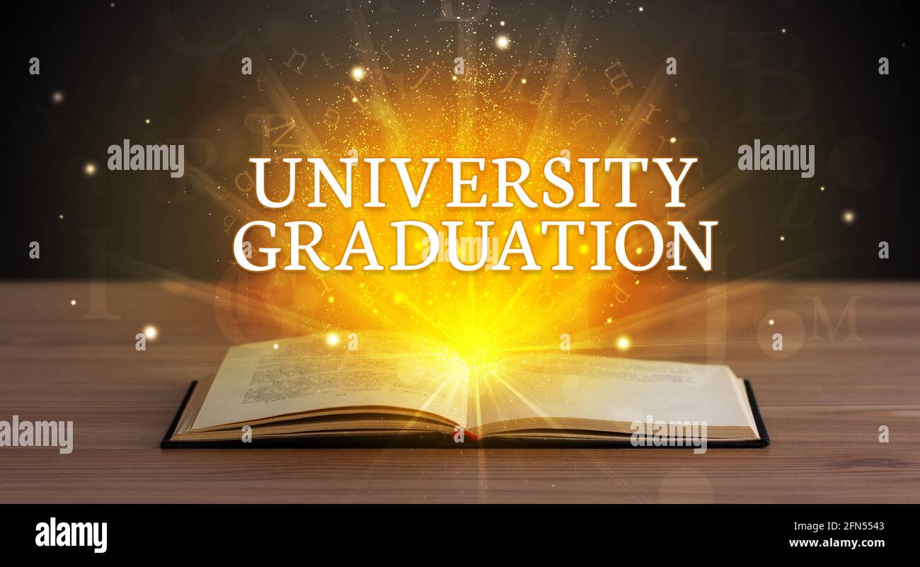 Teacher Book Inscription Educational inscription coming out from an open book Stock Photo - Alamy