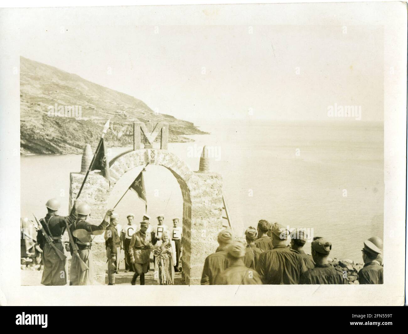 ww2 period - Fascism, Milmart in Pantelleria, Sicily, Italy Stock Photo