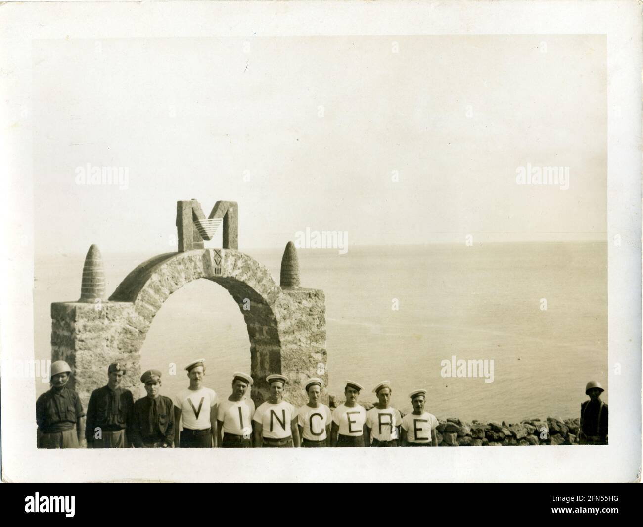 ww2 period - Fascism, Milmart in Pantelleria, Sicily, Italy Stock Photo