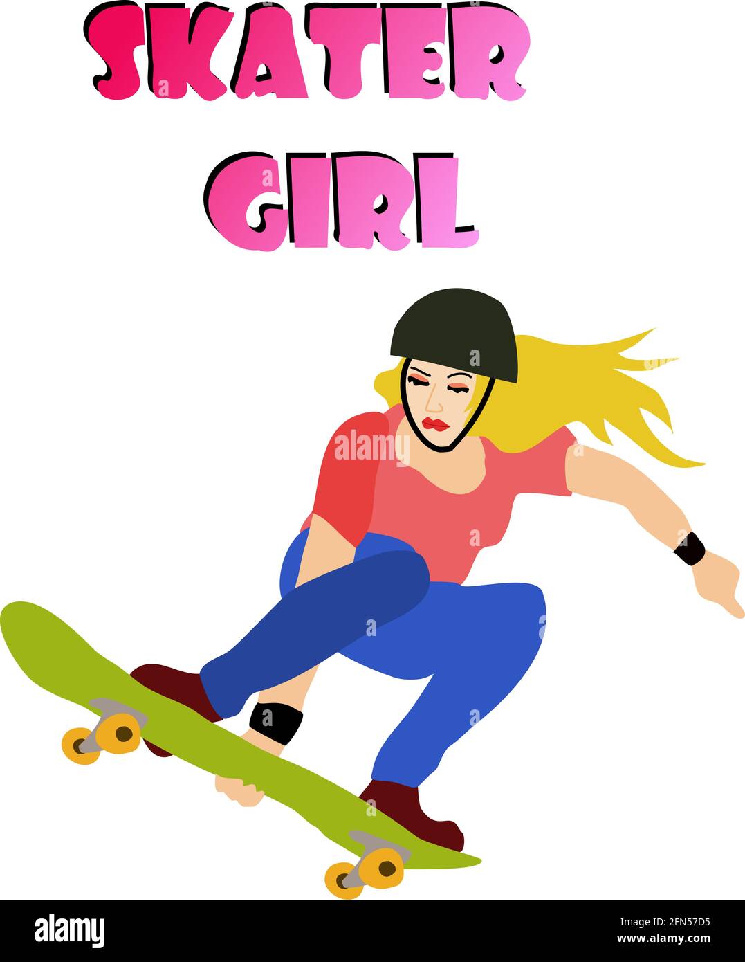 Image of skater girl jumping Stock Photo Alamy