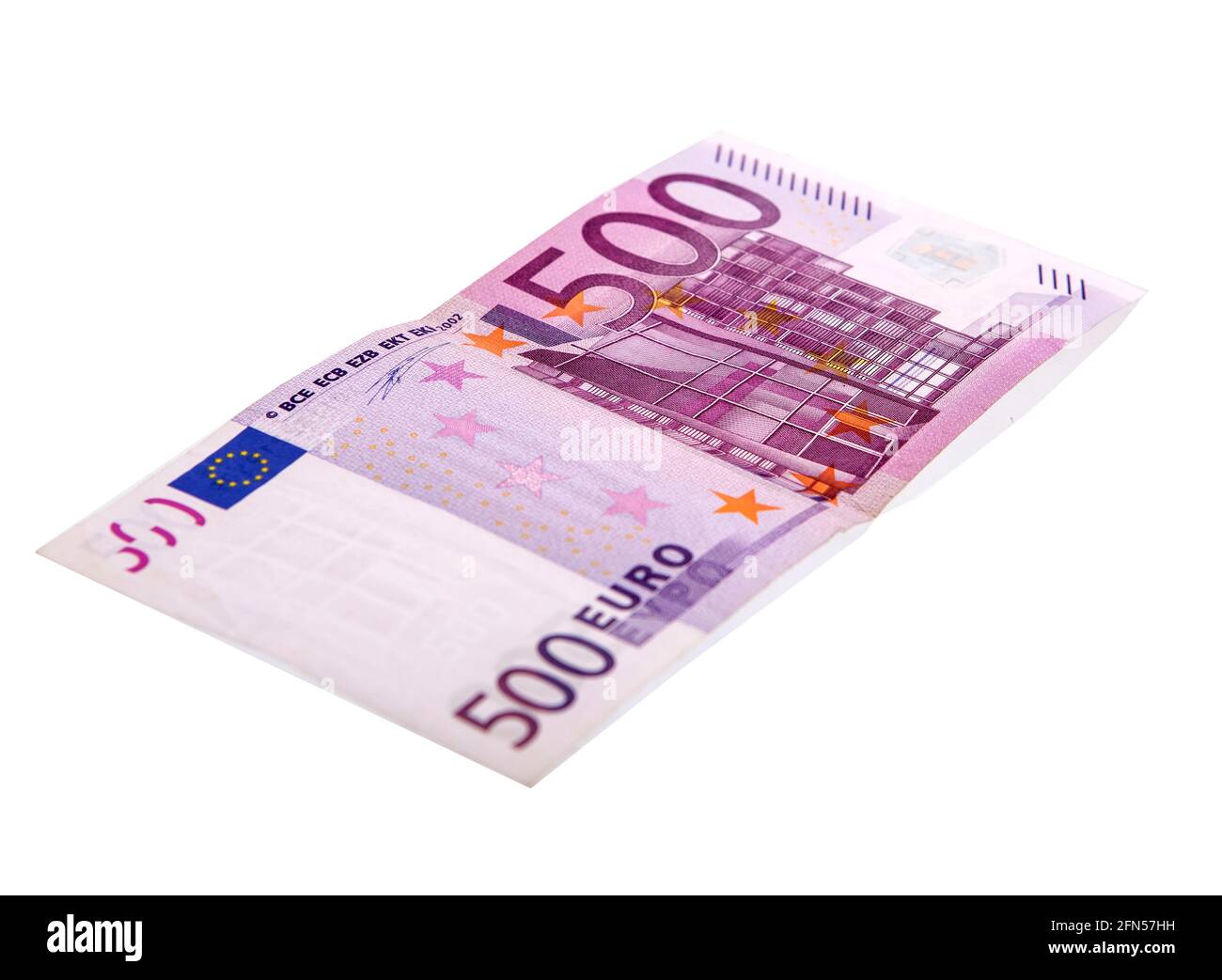 Ein 500 Euro Schein. Diesen Geldschein möchte die Bundesregierung gerne abschaffen. Stock Photo