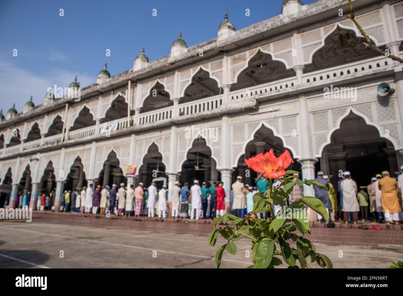 Eid prayers in Bangladesh Stock Photo