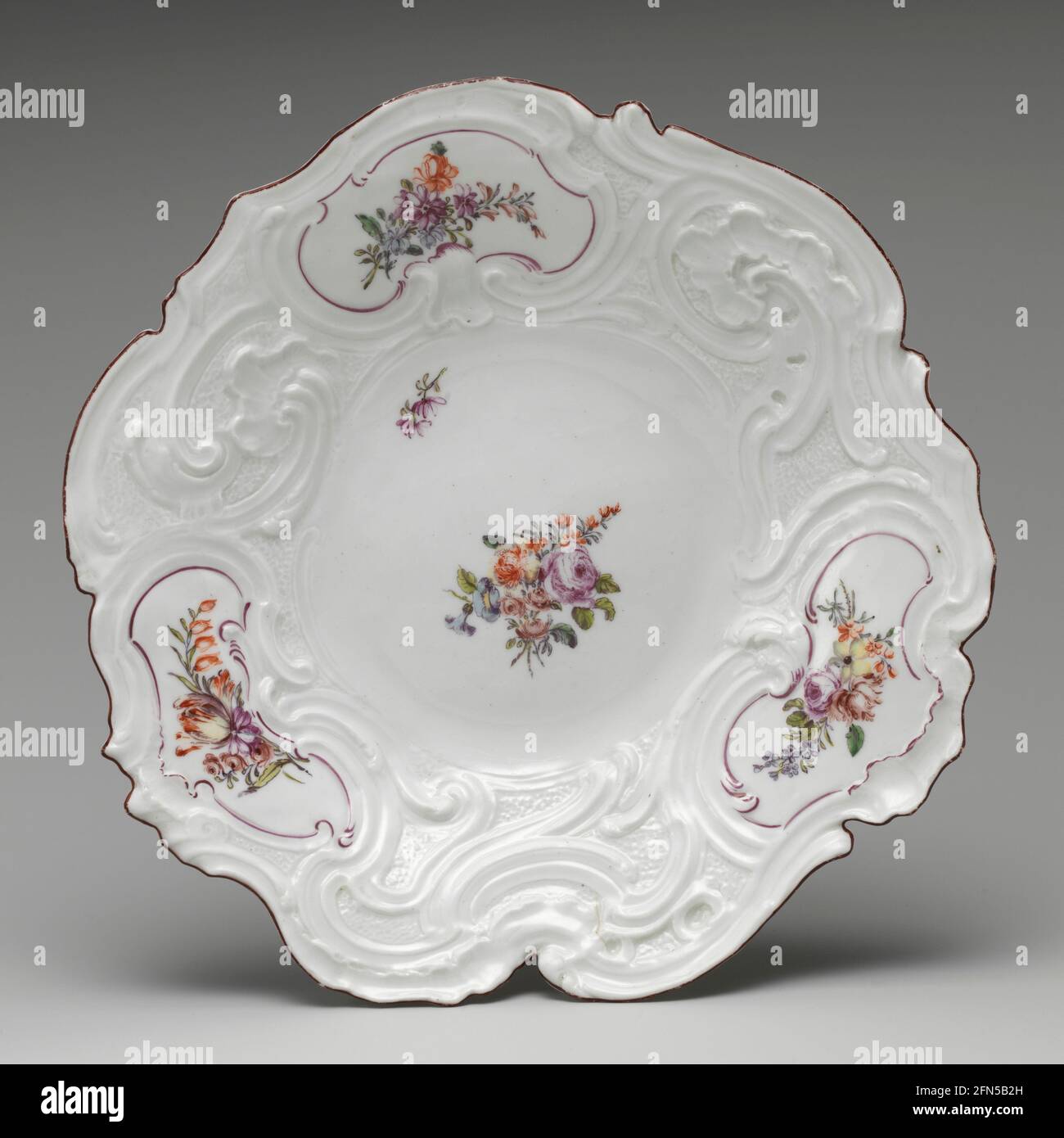 Plate 1752–56 Chelsea Porcelain Manufactory Stock Photo