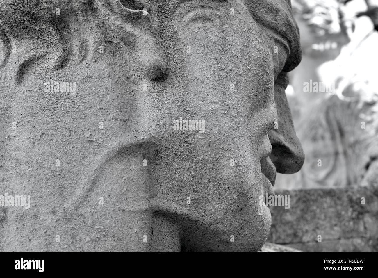 Close up of the historic group of public sculptures by Albert Hodge