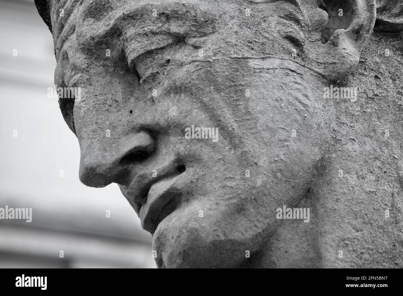 Close up of the historic group of public sculptures by Albert Hodge