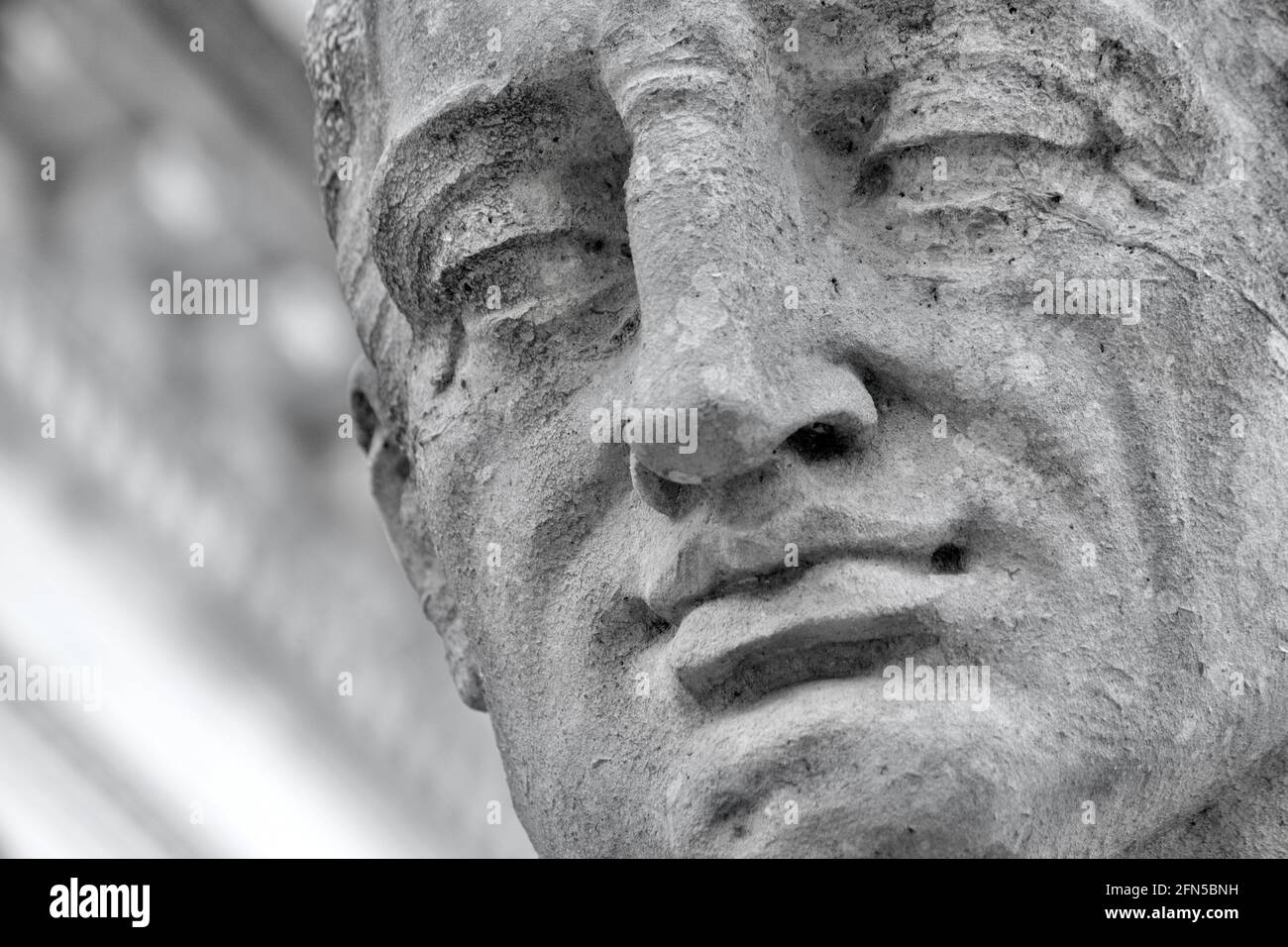 Close up of the historic group of public sculptures by Albert Hodge