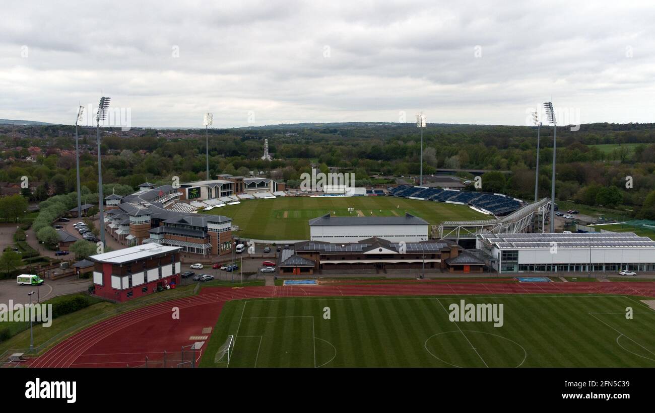 Chester le Street, England, 14 May 2021. An aerial view of the