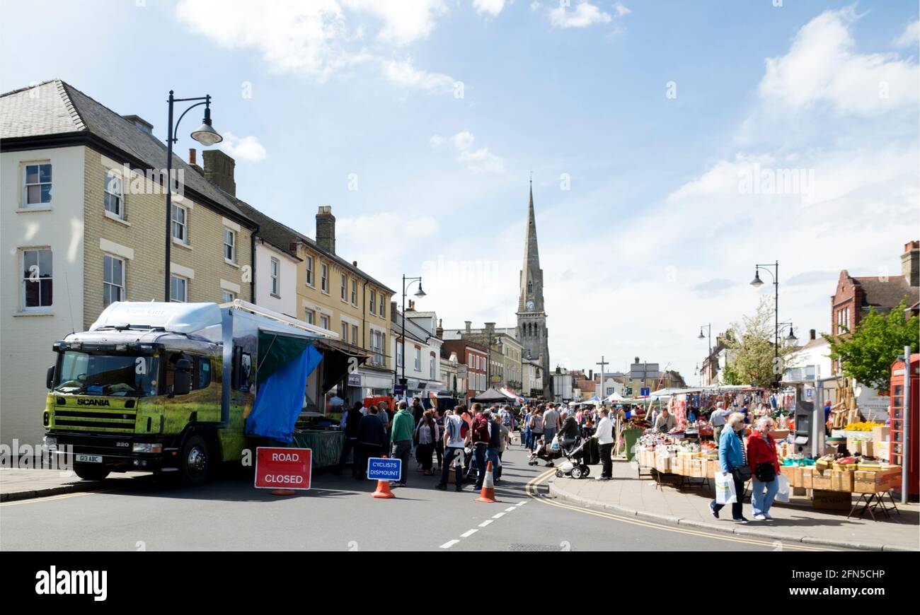 Street Market St Ives Cambridgeshire Stock Photo Alamy